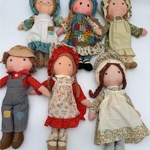 Holly Hobbie and Friends Rag Dolls Set of 6 - Multicolor